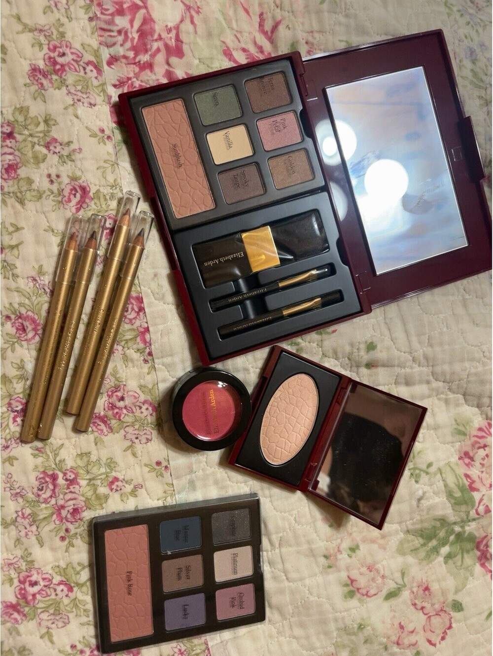 Elizabeth Arden Vintage Discontinued Makeup Lot Palettes Compacts Pencils Unused